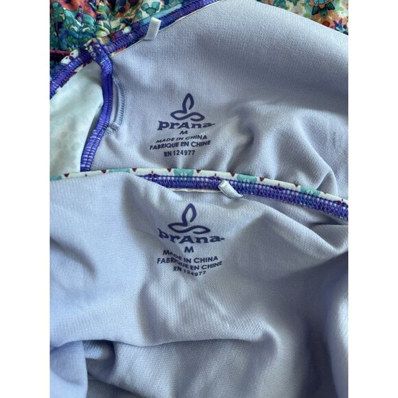 Prana Women's Purple Geometric Stretch Inez Tankini Swim Top Bikini Set Medium - Picture 10 of 10